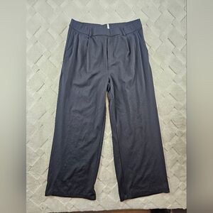 HALARA Black Wide-Leg Pants Womens Extra Large Pul On Stretchy